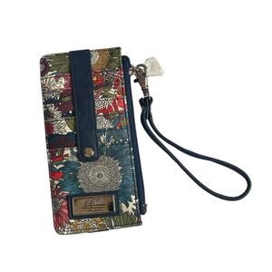Gigi Hill Los Angeles Floral Slim Wallet Card Cash & ID Holder